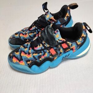 Adidas Trae Young 1 Pixels Black Blue  Basketball Sneakers Mens Shoes Size 8.5
